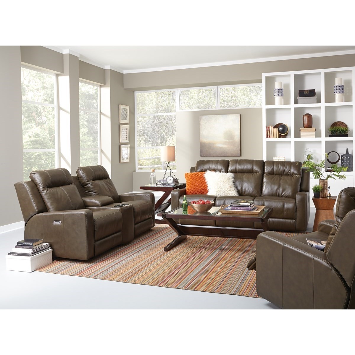 Palliser Redwood 41057 68 Contemporary Power Reclining Console